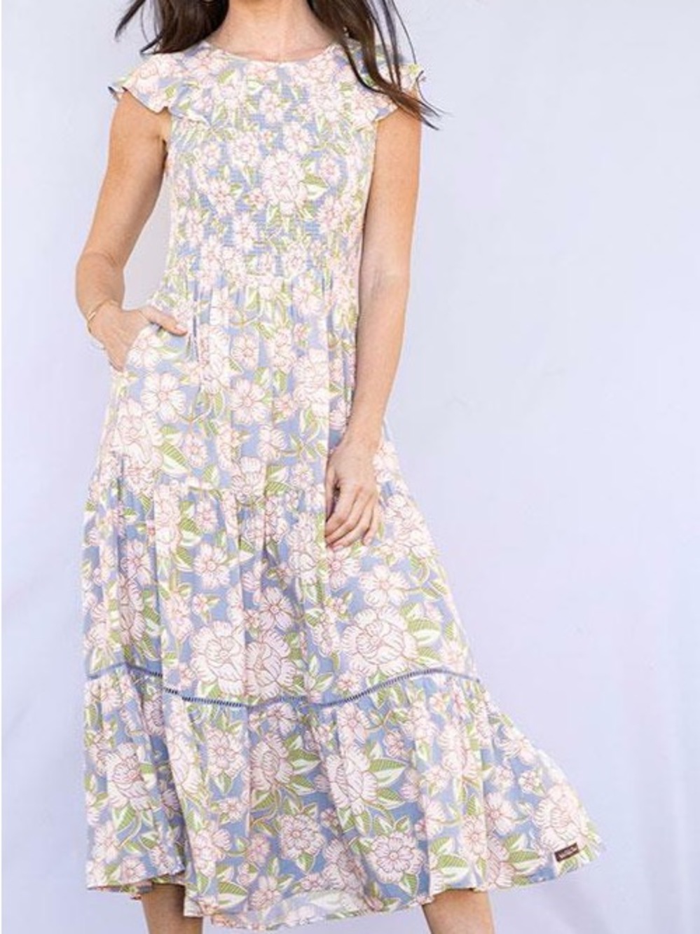 Matilda Jane Floral Smocked Midi Dress